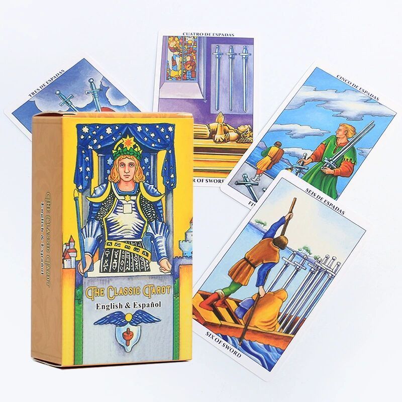 Wholesale  New Spanish English bilingual Classic Tarot Card With Book Manual Custom Print Board Game