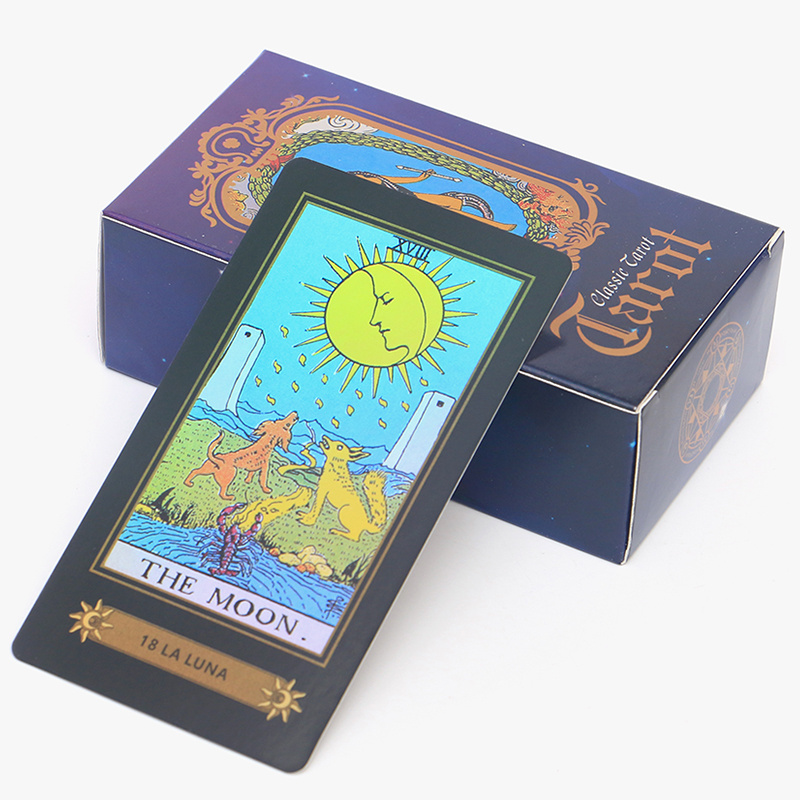 Factory New Item  Spanish English Double Flash Card with Manual Book Tarot Card for Playing