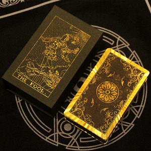 New Arrival Gold Foil Tarot Cards Wholesale Oracle Tarot Cards Box With Guidebook Divination Custom Printing Tarot Cards Decks