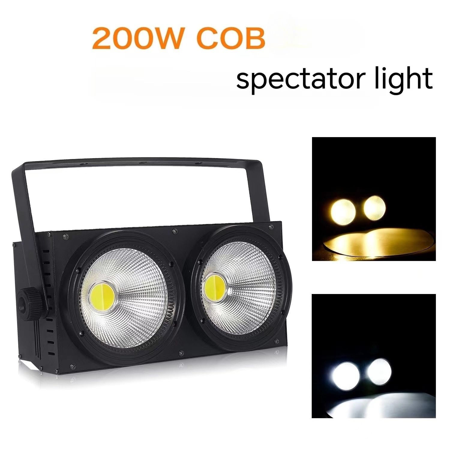 Free shipping blinder light 2 X 200w cob face light led flash dmx 2in1 stage concert Professional Lighting