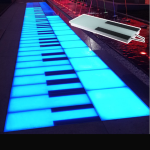 Cheaper LED Piano Sensor Floor light With Colorful Glowing Music Interactive Steps Stairs Floor Piano tile