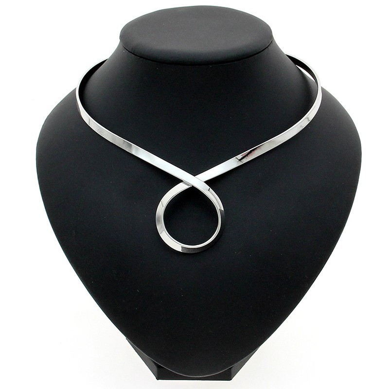 Unique Chic Alloy Choker Necklace For Women Fashion Torques Bib Collar Simple Necklaces Maxi Jewelry Accessories