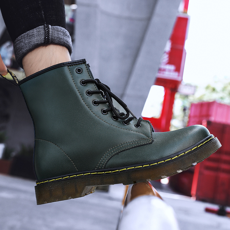 Trendy Designer Lady Classy Botas Leather Ankle Boots Men's Women's Spring Autumn Walking Martin Boots Shoes.