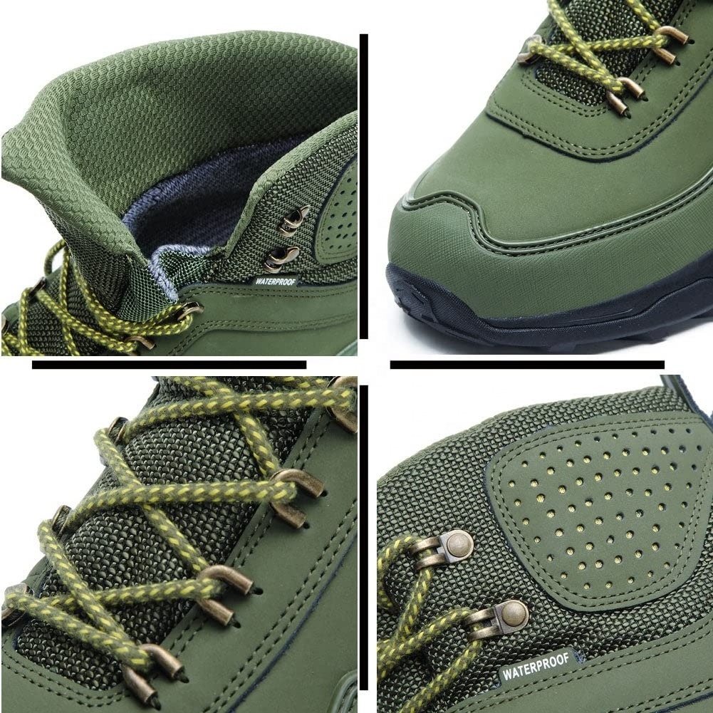 Outdoor Activity Leather Sneakers Waterproof Men's Trekking Climbing Mountain Walking Shoes Hiking Boots Men.