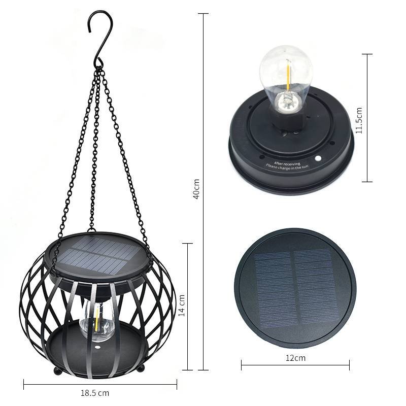 Solar pumpkin lanterns LED lights outdoor hanging solar lights outdoor garden courtyard villa decoration LED lights