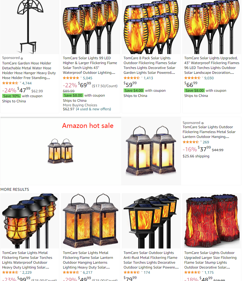 Wholesale Custom  Solar Light For Garden Flame Torches Lights Outdoor Lickering Flame 96 Led Tiki  Solar Torch Light