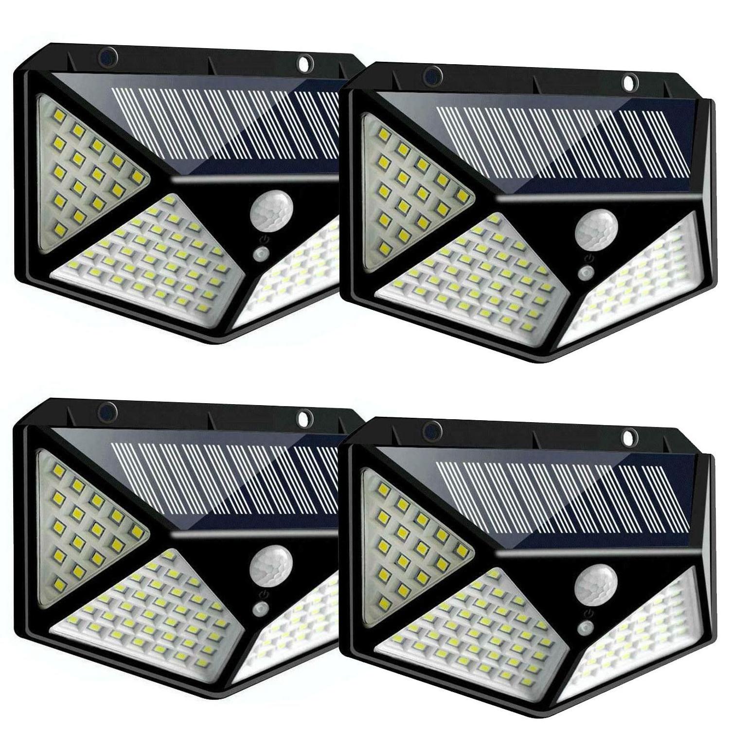 HSX 100 LED Solar Light PIR Motion Sensor Outdoor Solar Lamp IP65 mounted Wall Light Solar Sunlight Powered Garden street light