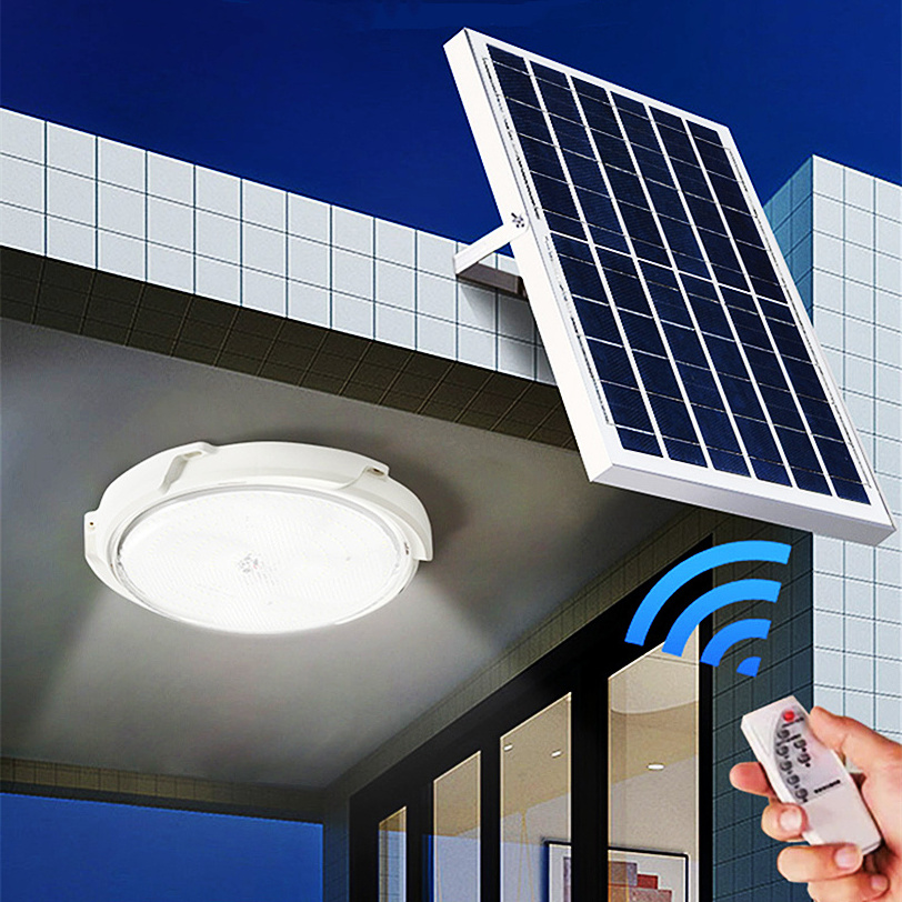 HSX indoor solar ceiling light Factory direct with remote control solar light lamp for indoor indoor solar light home house