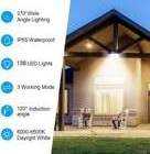 Outdoor IP65 Waterproof Solar Powered 138 LED Motion Sensor Security Light Wall Lamp For Garden Patio Deck Garage