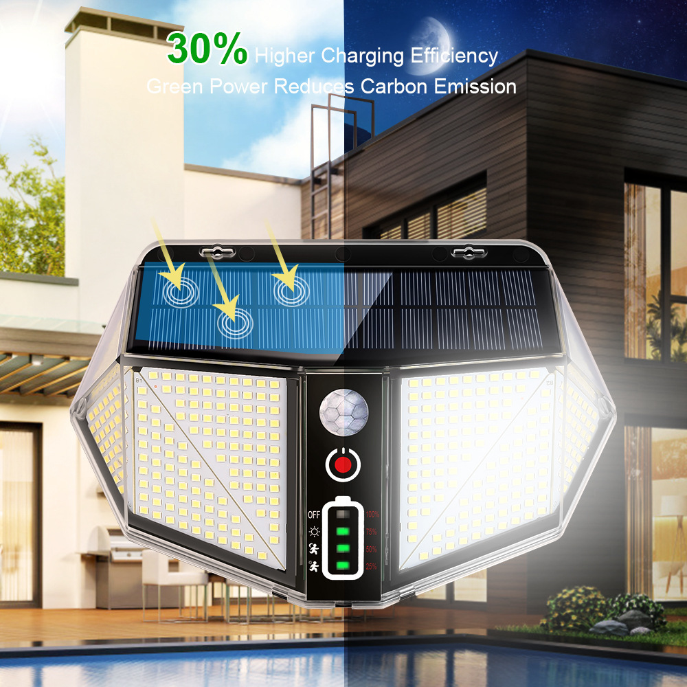 410 LED Solar Light PIR Motion Sensor Outdoor Solar Lamp IP65 Waterproof Wall Light Solar Sunlight Powered Garden street light