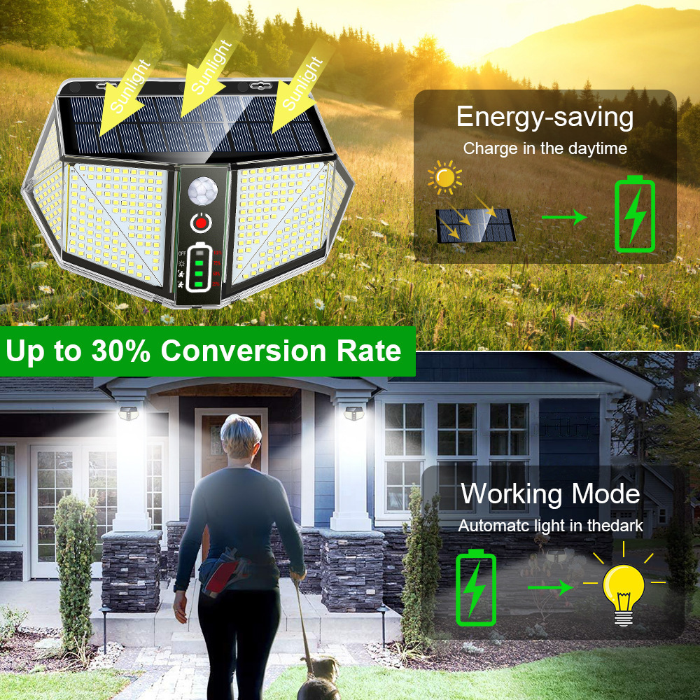 410 LED Solar Light PIR Motion Sensor Outdoor Solar Lamp IP65 Waterproof Wall Light Solar Sunlight Powered Garden street light