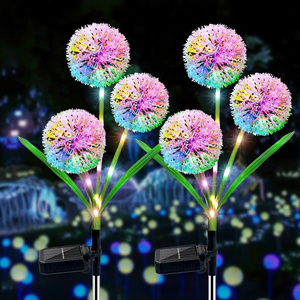 HSX OEM Solar Dandelion flowers outdoor Solar Lawn Lamp Waterproof Auto dandelion solar garden lights LED Dandelion Lamp