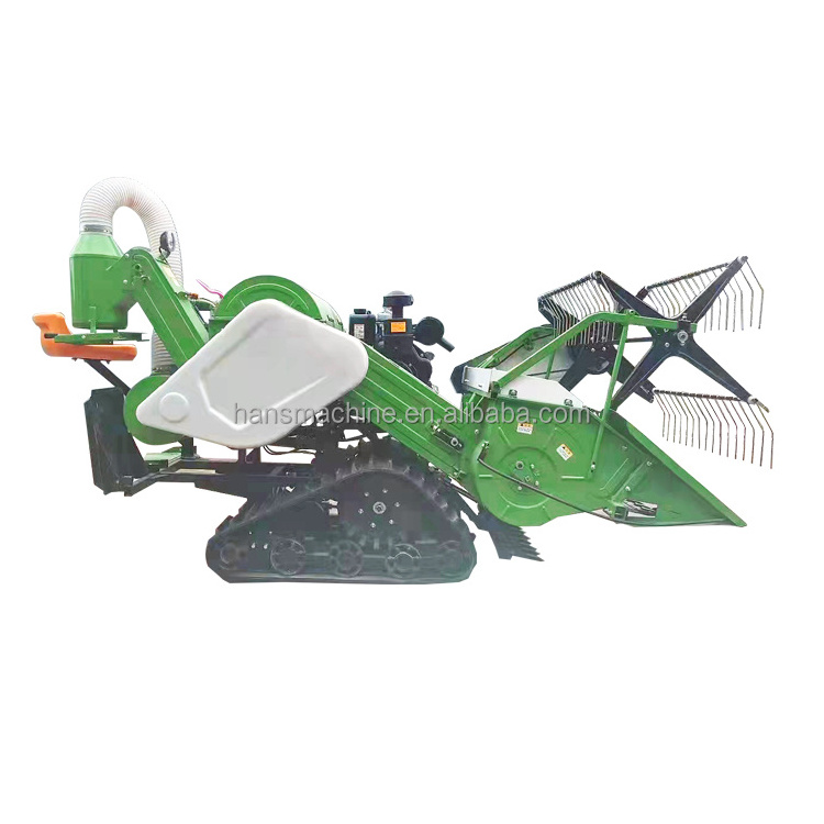 China Hot Sale Agriculture Small Grain Combine Harvesters Farm Mini Crawler Harvester Rice Combine Harvester