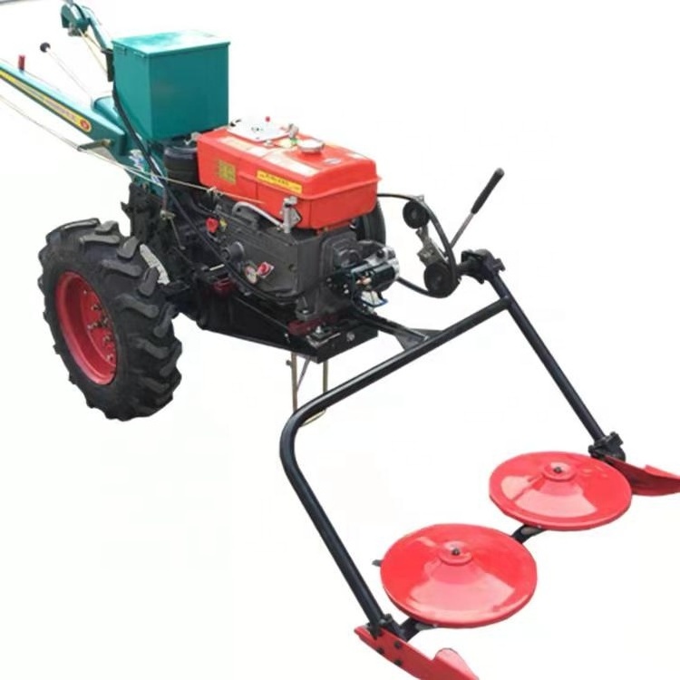 rotary three disc mower for walk behind tractors walking tractor with plastic film mulching machine