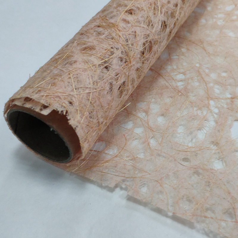 champagne eco friendly natural abaca fibre water resistant flower wrapping pape rolls