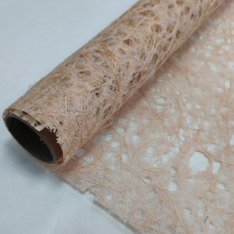 champagne eco friendly natural abaca fibre water resistant flower wrapping pape rolls