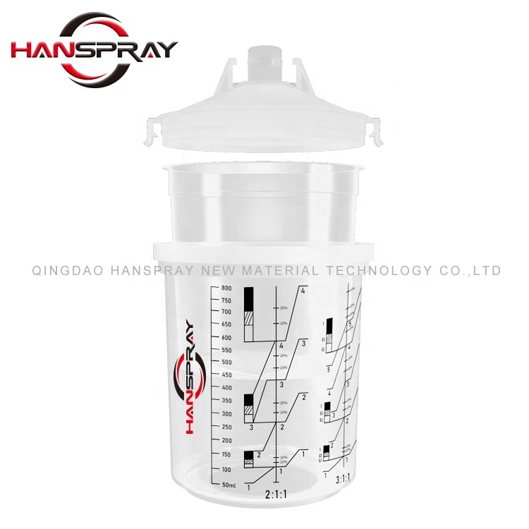 Disposable Plastic  measuring cups speedy spray gun paint cup with lids for car painting