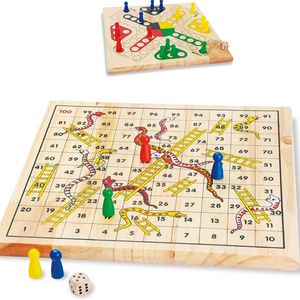 ludo snakes and ladders wooden board game pack of 2 game set for children and family with customized design size logo color