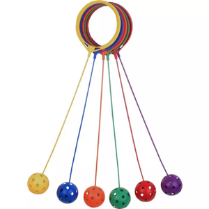 Best Quality Colorful Skip Swing Ball 6 Pcs Set Ankle Skip Ball Jumping Ring Toy for Kids and Children at Wholesale Price