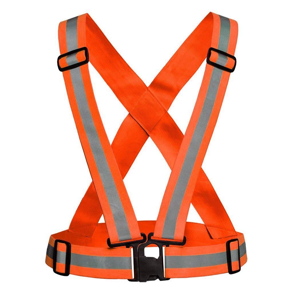 reflective vest running gear pack high visibility adjustable safety vest for night cycling hiking jogging dog walking high