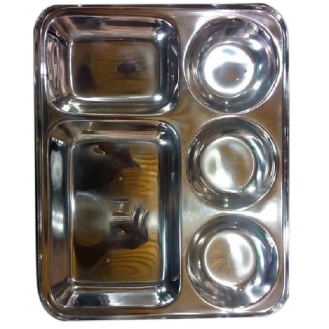 stainless steel dinner plates rectangular steel partitioned dinner platesn compartment dinner plates