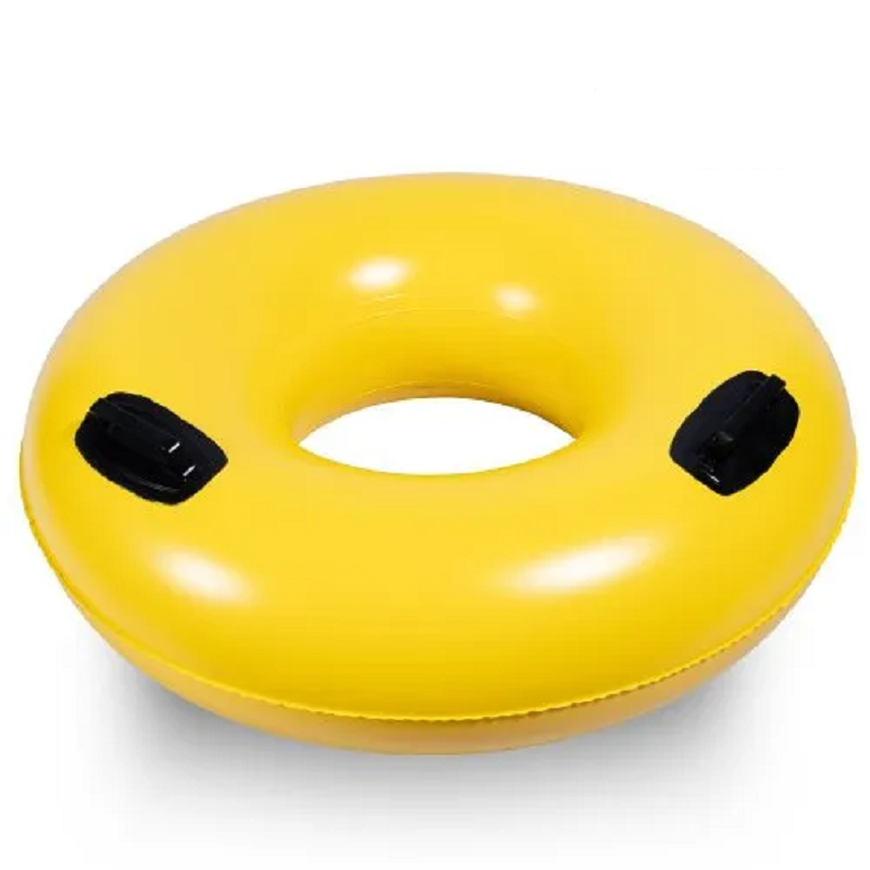 Heavy Duty Swim Ring Water Donuts Pool Floats Toys Set of 4 Colorful Inflatable Donut Tubes in Assorted Design for Kids Swimming