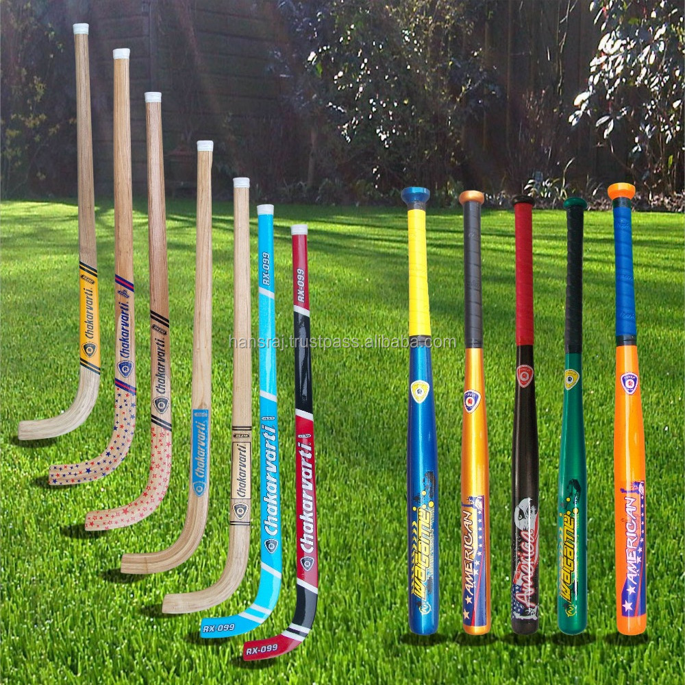 Wooden Hockey Stick and base bat available in various size ,color& option