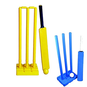 new plastic cricket set with customized size logo material and color for regular use indoor and out door sports product