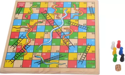 ludo snakes and ladders wooden board game pack of 2 game set for children and family with customized design size logo color