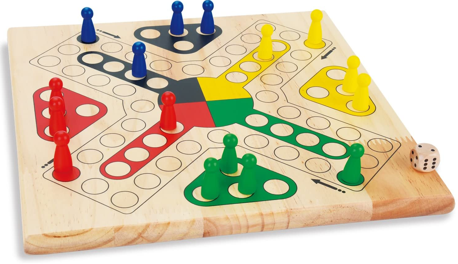 ludo snakes and ladders wooden board game pack of 2 game set for children and family with customized design size logo color