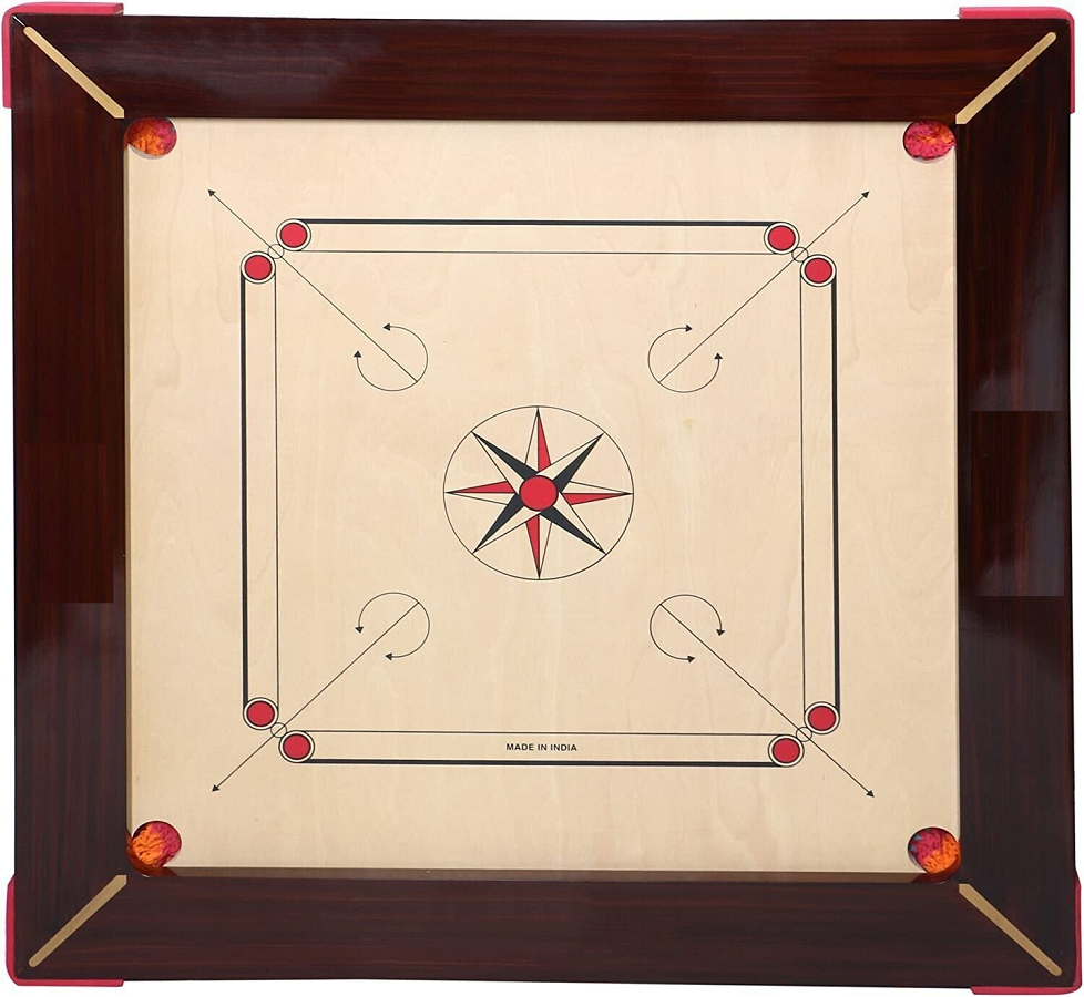 carrom board game classic strike and pocket table game with cue sticks coins queen and striker for adults kids boys and girls