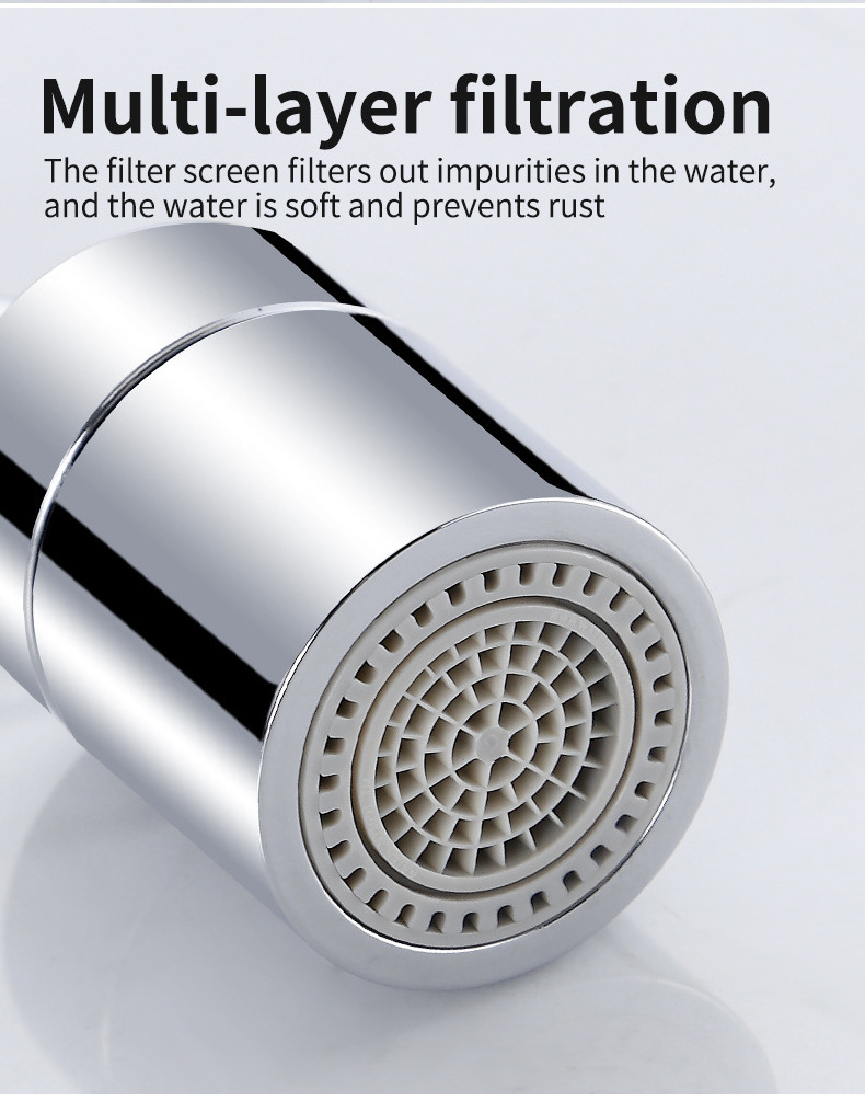 2022 Universal Faucet Aerator 720 Degrees Rotatable 2 Functional Soild Brass Moveable Kitchen Tap Head