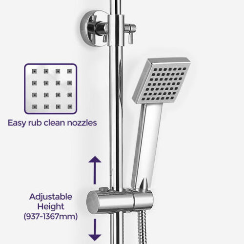 Bathroom Shower System Bath Shower Faucet Bathtub Faucet Mixer Tap Handheld Showerhead Set Wall Mounted Slide Bar Shower Kit