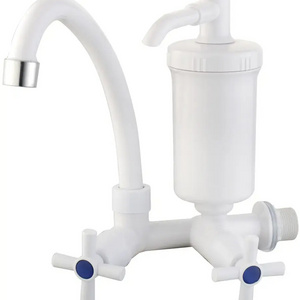 ABS Plastic wall mounted double handle faucet  with filter