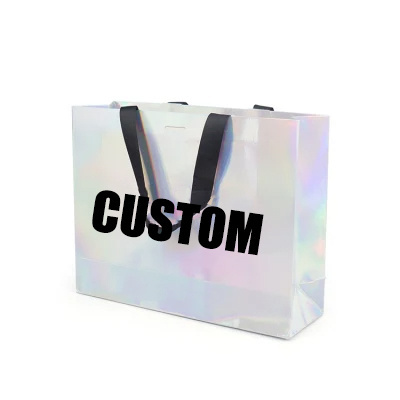 Supplier Customized Victoria Secret Gift Packaging Paper Bag Kraft Shopping Pouch Woman Laser Paper Bag With Twisted Handle