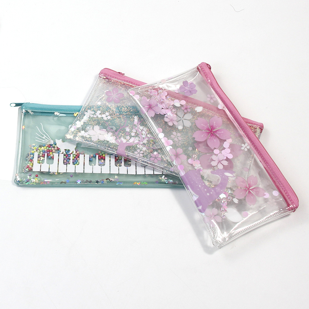 Custom Standing Pencil Case Cute Telescopic Stationery Pouch Makeup Cosmetics Kawaii Pen Bag For School Office Women