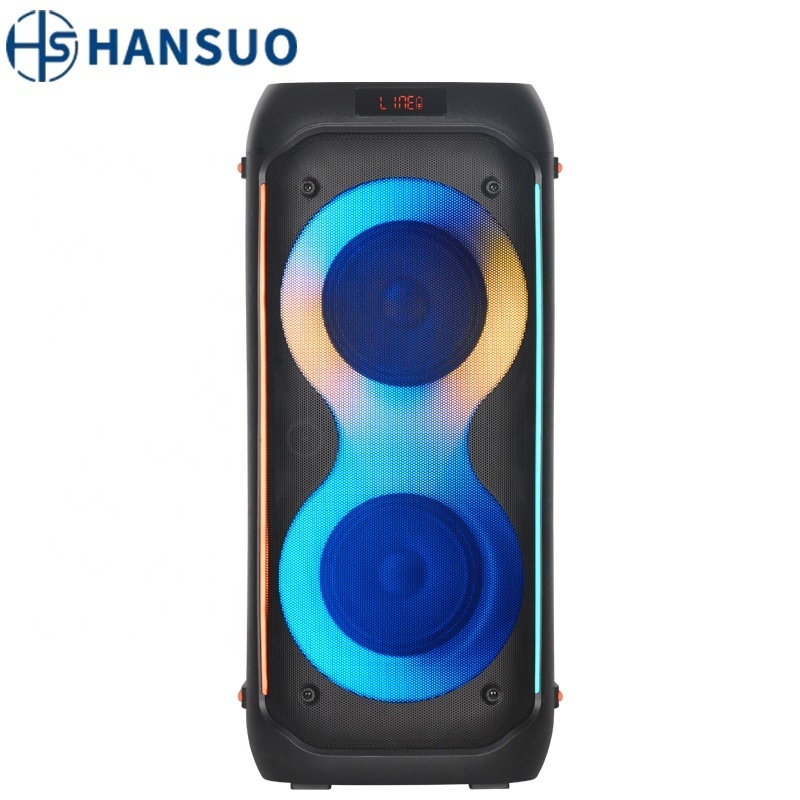 Manufacturer dual 6.5 inch powered speakers professional audio dj sound system party speaker woofer  wood speaker