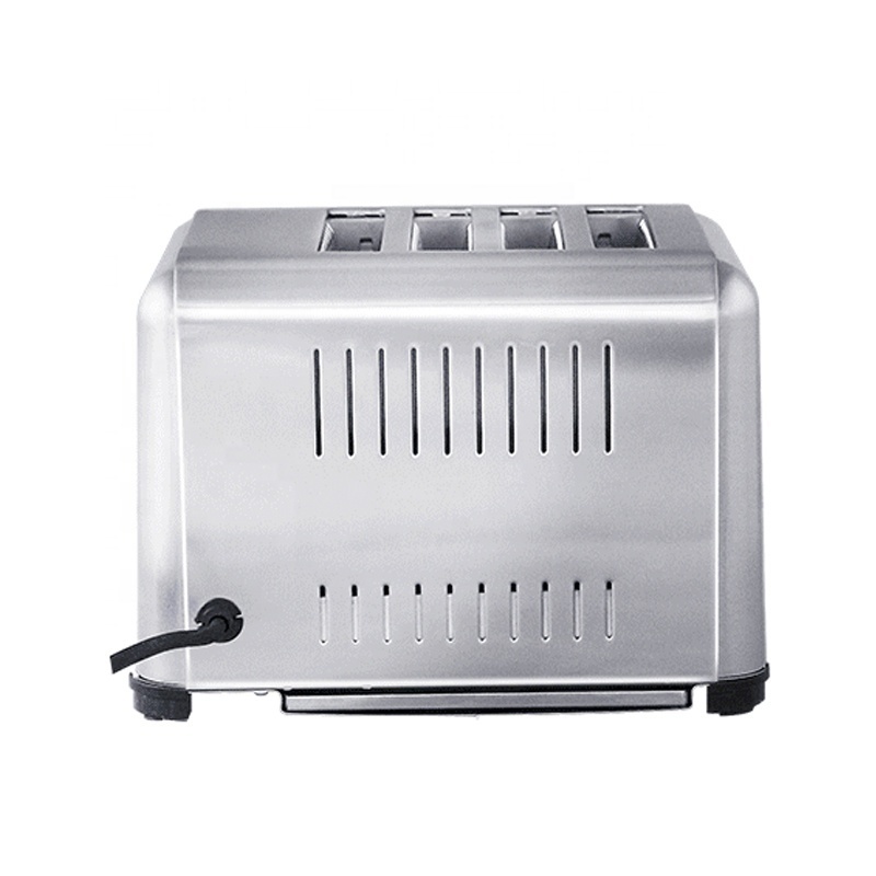 Stainless Steel 4 Slices 28mm Slot Sandwich Electric Bread Toaster