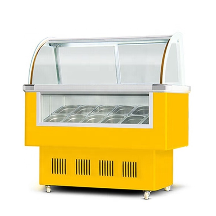 Commercial Vending Popsicle Gelato Ice Cream Display Showcase Freezer