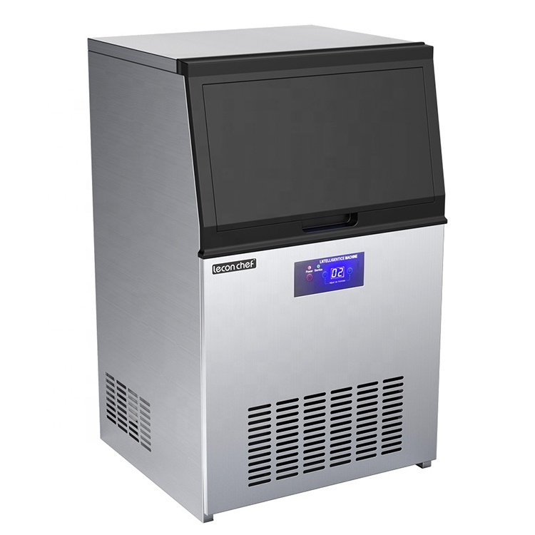 Commercial Restaurant Hotel Bar Milk Tea Shop Household Air Cooling 45kg Ice Cube Maker Machine