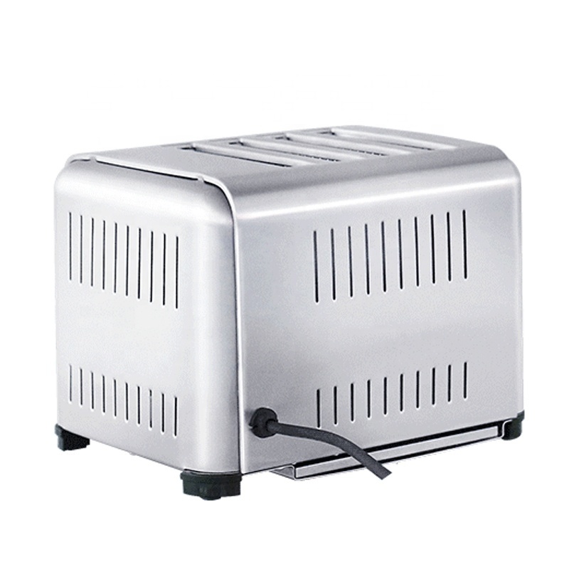 Stainless Steel 4 Slices 28mm Slot Sandwich Electric Bread Toaster