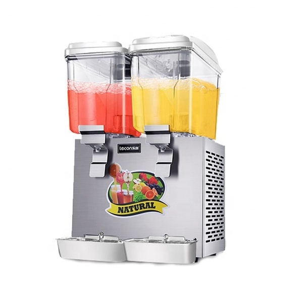 2 Tanks Hot And Cold Drink Beverage Stirring Electric Juice Dispenser