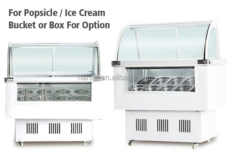 Commercial Vending Popsicle Gelato Ice Cream Display Showcase Freezer