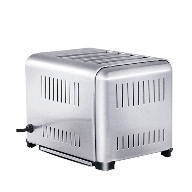 Stainless Steel 4 Slices 28mm Slot Sandwich Electric Bread Toaster