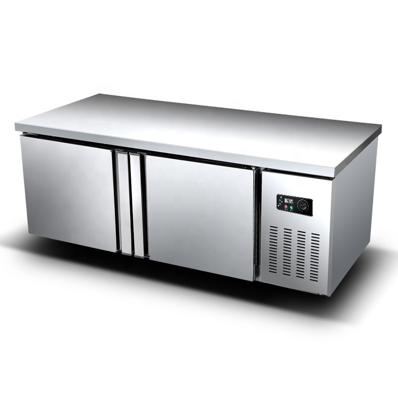 Lecon Commercial Restaurant Kitchen Double Temperature Undercounter Refrigerator Freezer