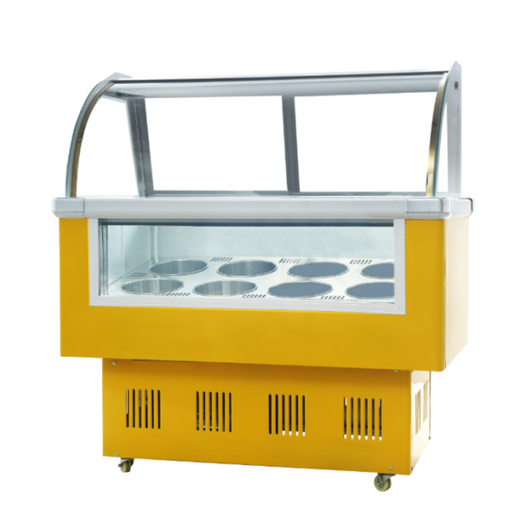 Commercial Vending Popsicle Gelato Ice Cream Display Showcase Freezer