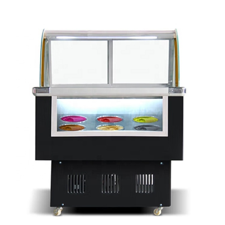 Commercial Vending Popsicle Gelato Ice Cream Display Showcase Freezer