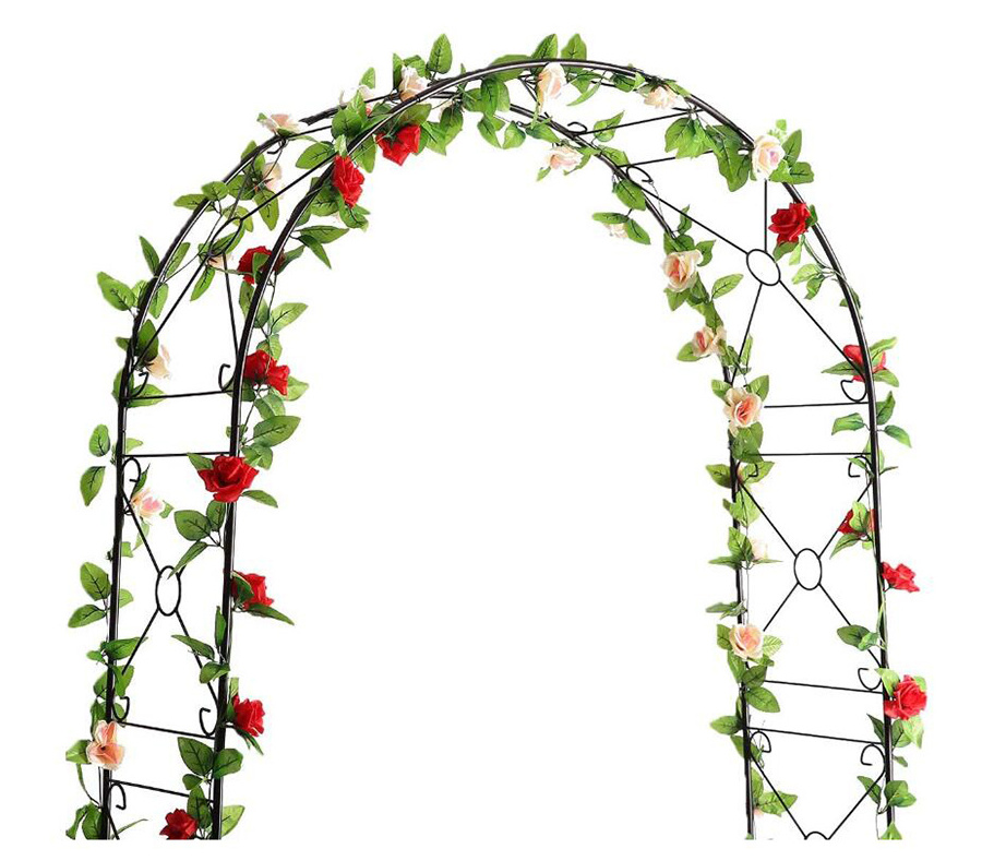 Trellis Metal Decorative Pavilion, Outdoor Garden Lawn Backyard Ornamental Wrought Iron Gazebos Garden Arch Wedding Flower Arch/