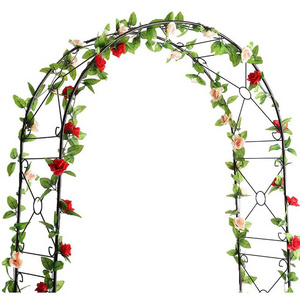 Trellis Metal Decorative Pavilion, Outdoor Garden Lawn Backyard Ornamental Wrought Iron Gazebos Garden Arch Wedding Flower Arch/