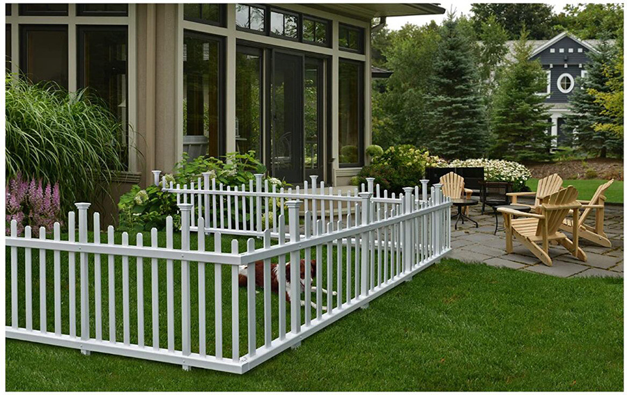 Hot selling UV proof, and easy to assemble gardening privacy wall round post horse pvc fencing/